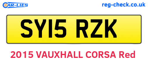 SY15RZK are the vehicle registration plates.