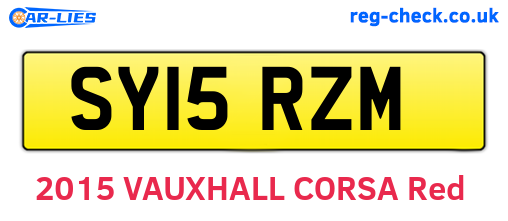 SY15RZM are the vehicle registration plates.