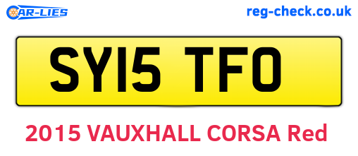 SY15TFO are the vehicle registration plates.