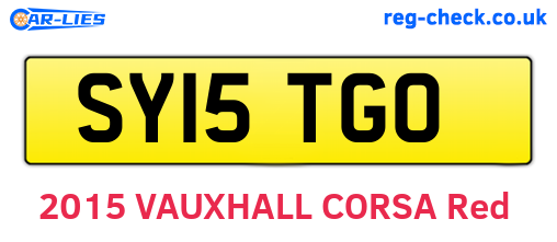 SY15TGO are the vehicle registration plates.