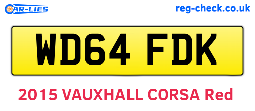 WD64FDK are the vehicle registration plates.