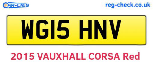 WG15HNV are the vehicle registration plates.