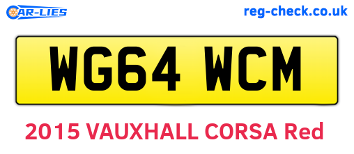 WG64WCM are the vehicle registration plates.