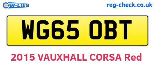 WG65OBT are the vehicle registration plates.