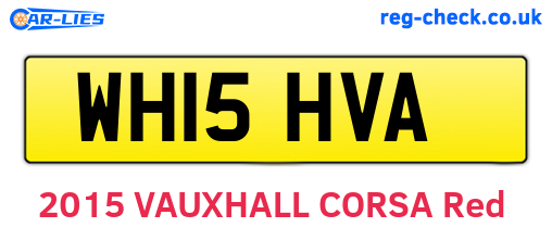 WH15HVA are the vehicle registration plates.