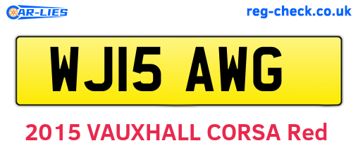 WJ15AWG are the vehicle registration plates.