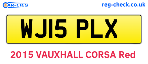 WJ15PLX are the vehicle registration plates.