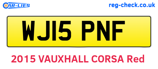 WJ15PNF are the vehicle registration plates.