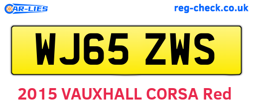 WJ65ZWS are the vehicle registration plates.