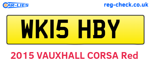 WK15HBY are the vehicle registration plates.