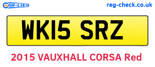 WK15SRZ are the vehicle registration plates.
