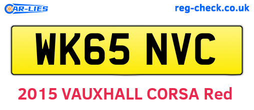 WK65NVC are the vehicle registration plates.