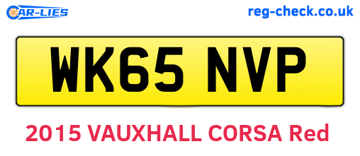WK65NVP are the vehicle registration plates.