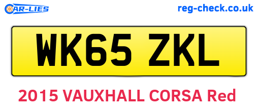 WK65ZKL are the vehicle registration plates.
