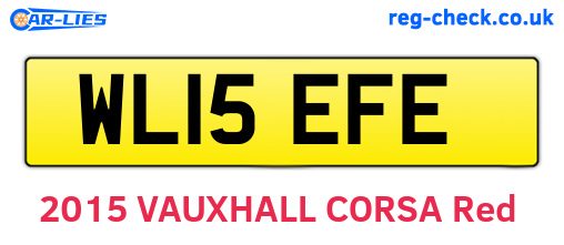 WL15EFE are the vehicle registration plates.
