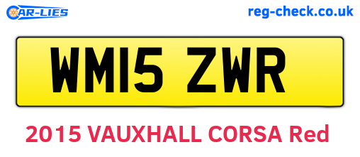 WM15ZWR are the vehicle registration plates.