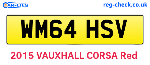 WM64HSV are the vehicle registration plates.