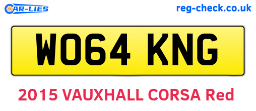 WO64KNG are the vehicle registration plates.