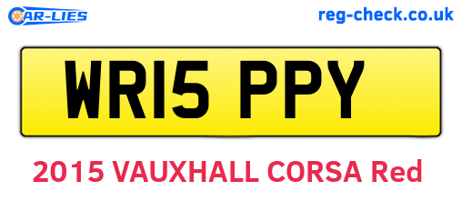 WR15PPY are the vehicle registration plates.