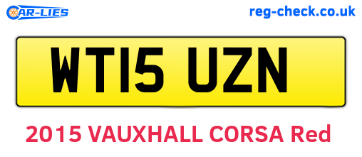 WT15UZN are the vehicle registration plates.