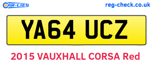 YA64UCZ are the vehicle registration plates.