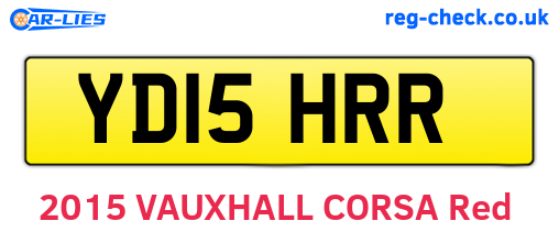 YD15HRR are the vehicle registration plates.