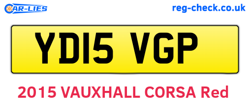 YD15VGP are the vehicle registration plates.