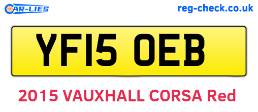 YF15OEB are the vehicle registration plates.