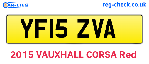 YF15ZVA are the vehicle registration plates.
