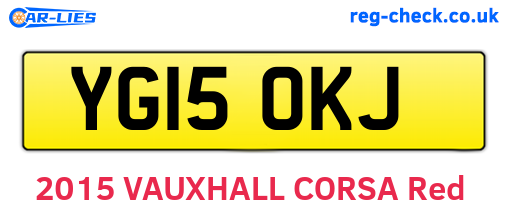 YG15OKJ are the vehicle registration plates.