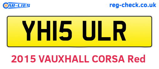 YH15ULR are the vehicle registration plates.