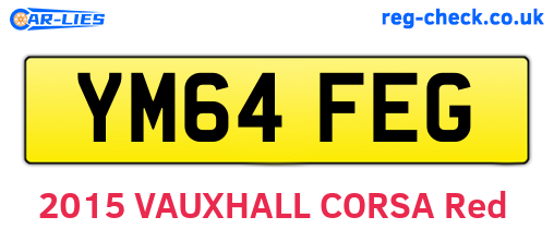 YM64FEG are the vehicle registration plates.