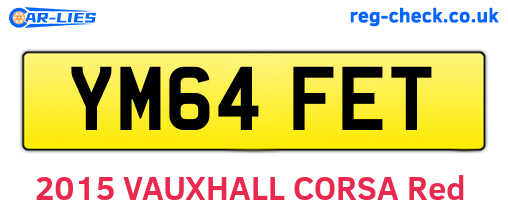 YM64FET are the vehicle registration plates.