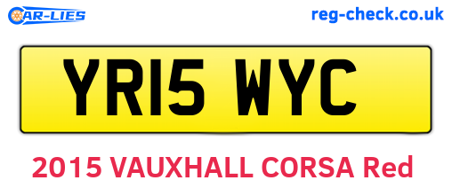 YR15WYC are the vehicle registration plates.