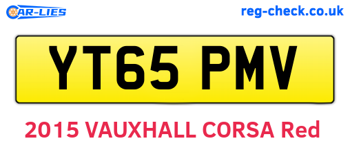 YT65PMV are the vehicle registration plates.