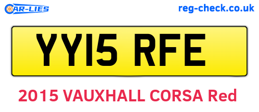 YY15RFE are the vehicle registration plates.