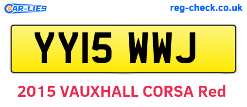 YY15WWJ are the vehicle registration plates.
