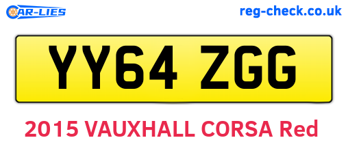 YY64ZGG are the vehicle registration plates.