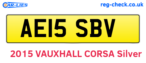 AE15SBV are the vehicle registration plates.