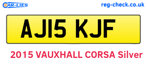 AJ15KJF are the vehicle registration plates.