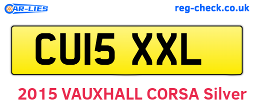 CU15XXL are the vehicle registration plates.