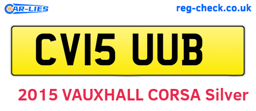 CV15UUB are the vehicle registration plates.