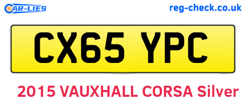CX65YPC are the vehicle registration plates.