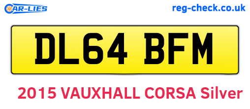 DL64BFM are the vehicle registration plates.