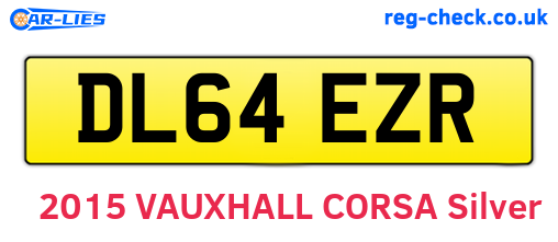 DL64EZR are the vehicle registration plates.