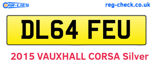DL64FEU are the vehicle registration plates.