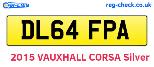 DL64FPA are the vehicle registration plates.