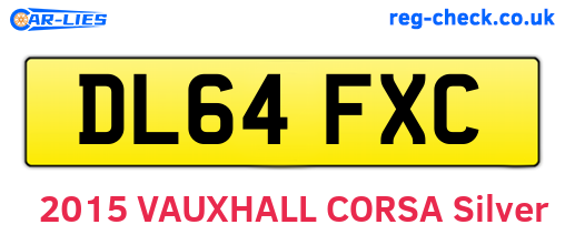 DL64FXC are the vehicle registration plates.