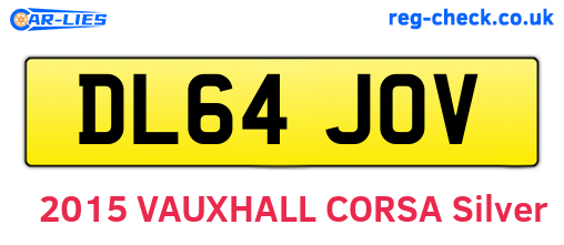 DL64JOV are the vehicle registration plates.