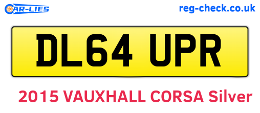 DL64UPR are the vehicle registration plates.